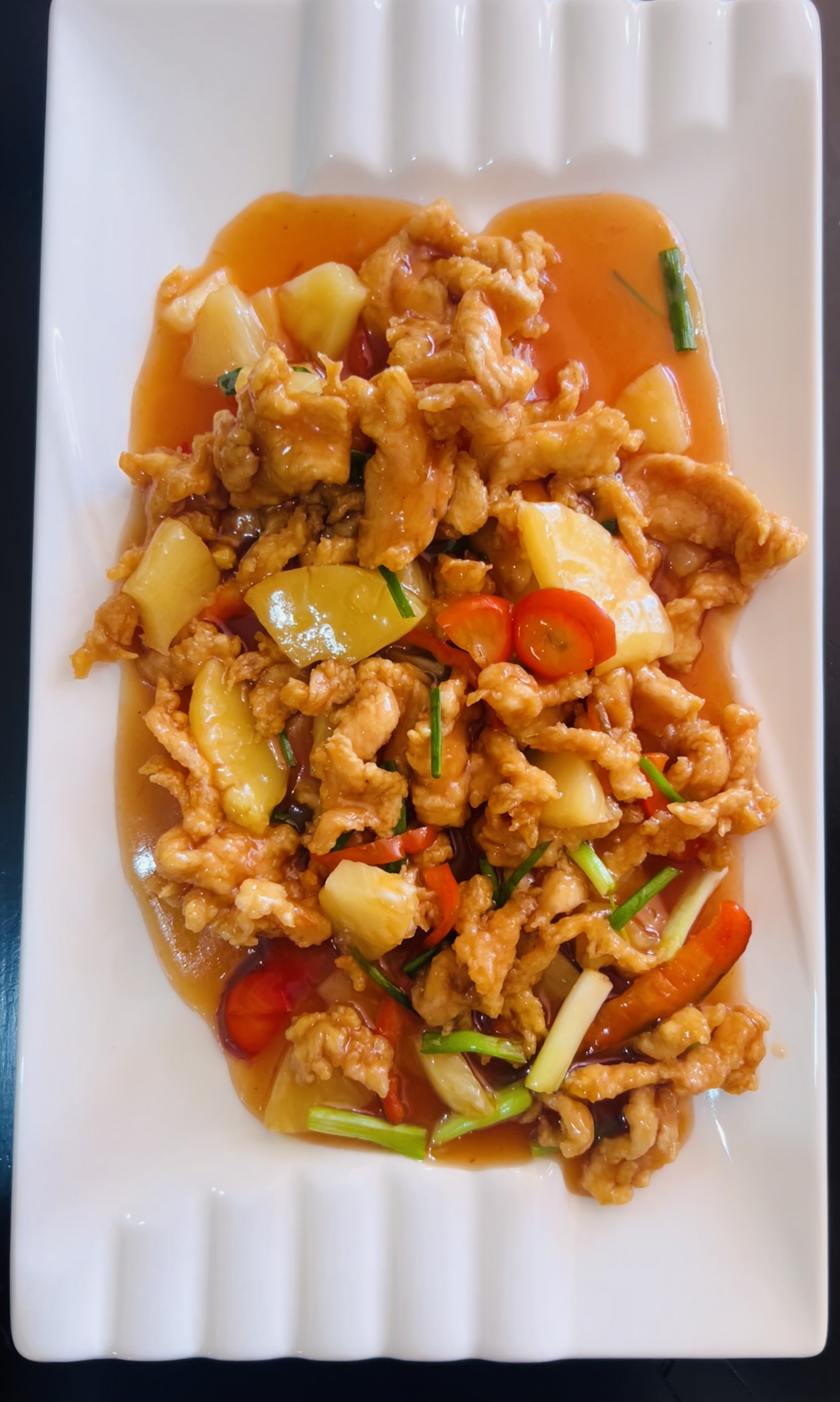 POLLO PIÑA ARREBOZADO